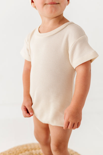 Solid Waffle Knit Bubble