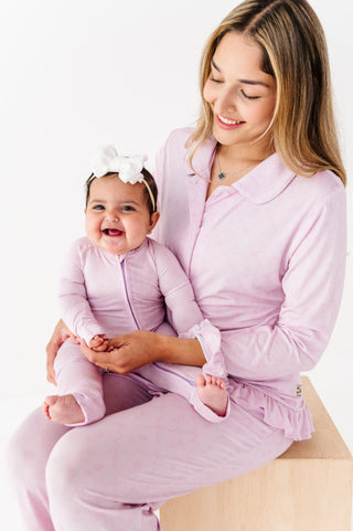 Rosewater Ruffle Adult Button Up Set