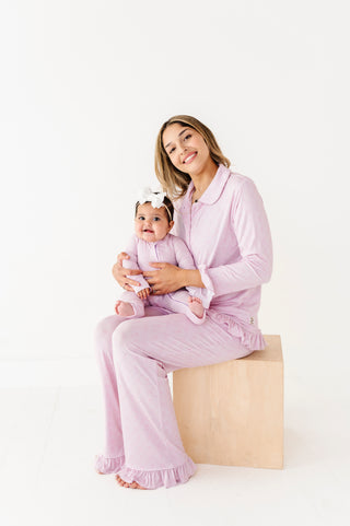 Rosewater Ruffle Adult Button Up Set
