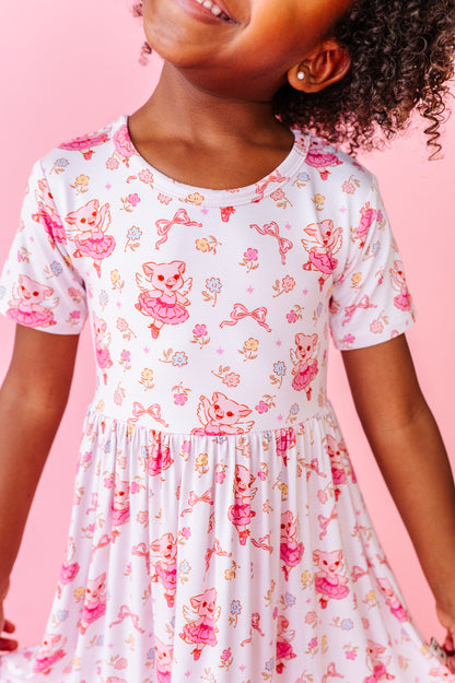 When Pigs Fly Short Sleeve Ruffle Dress