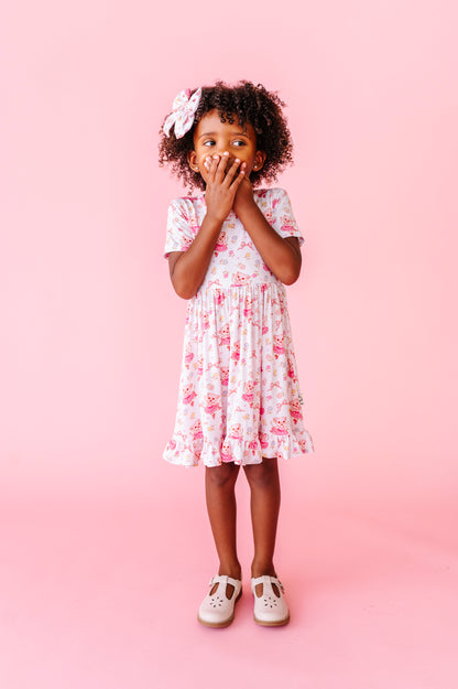 When Pigs Fly Short Sleeve Ruffle Dress