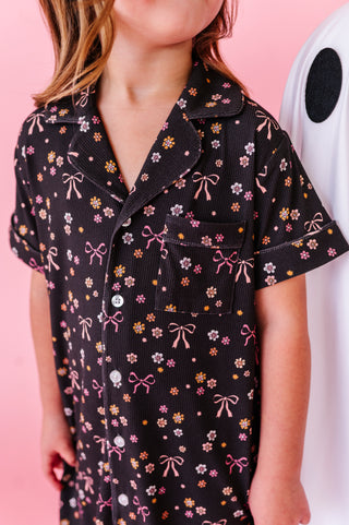 Moonlight Meadows Ribbed Button Up Gown (EST SHIP TIME 1-2 WEEKS)