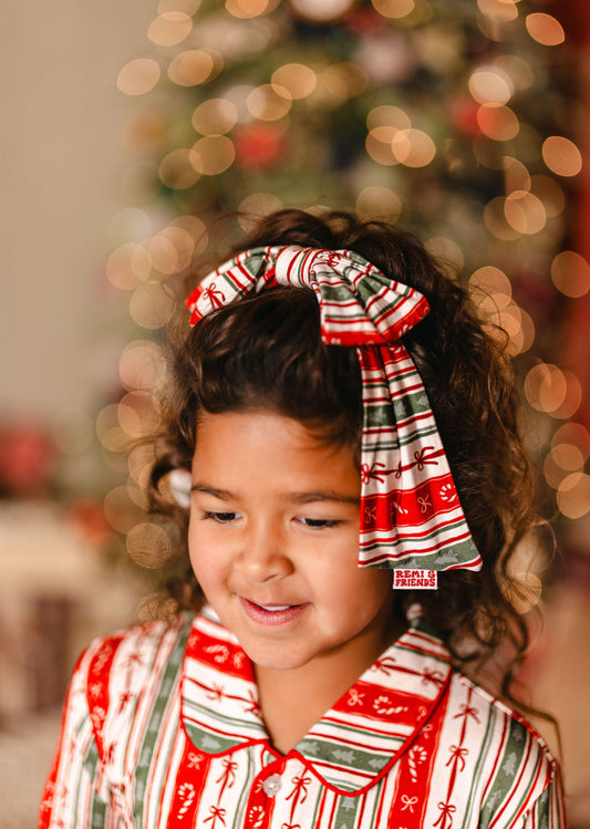 Lovers Candy Cane Lane Bow On Clip
