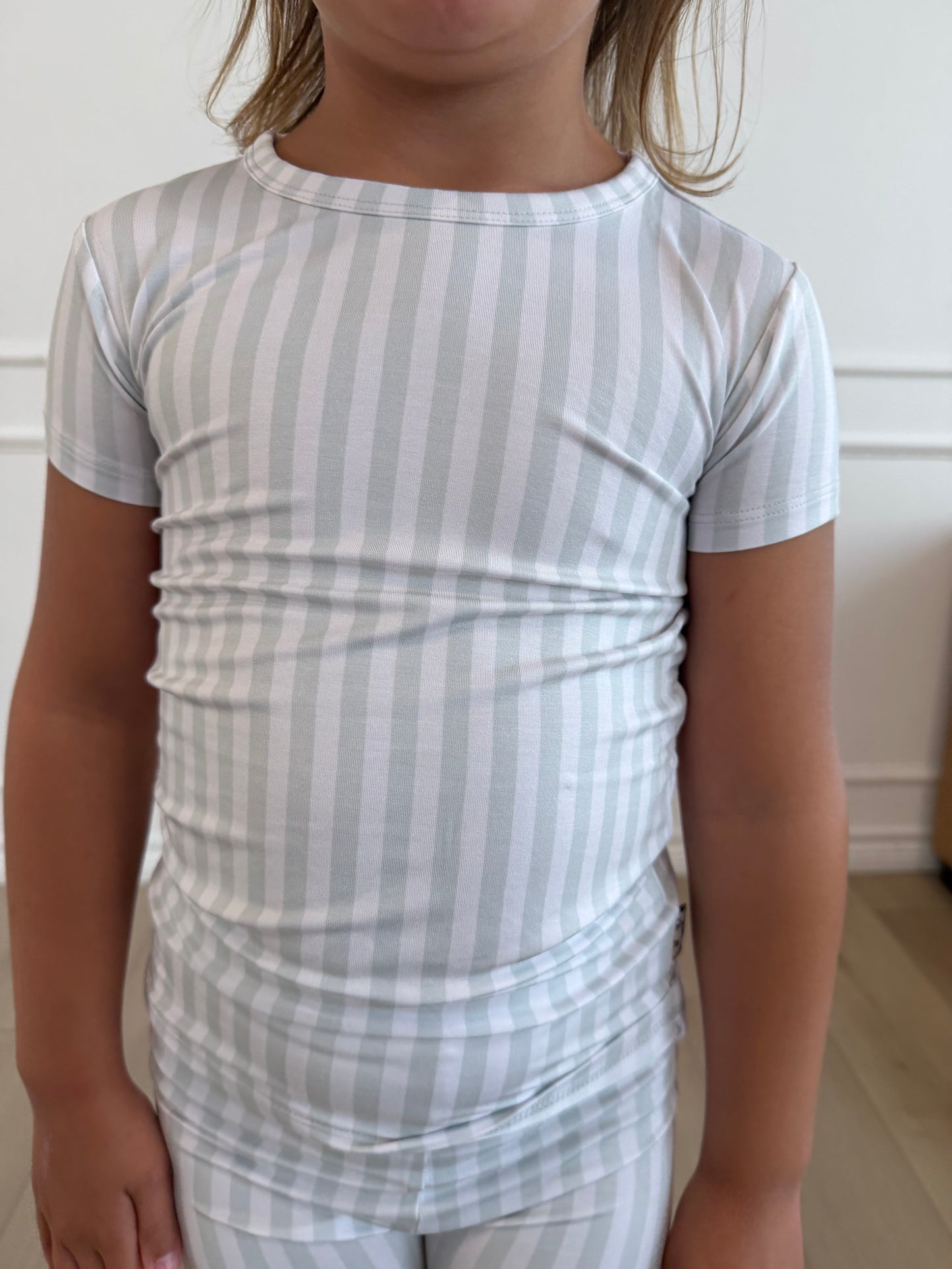 Blue Stripe Short Set