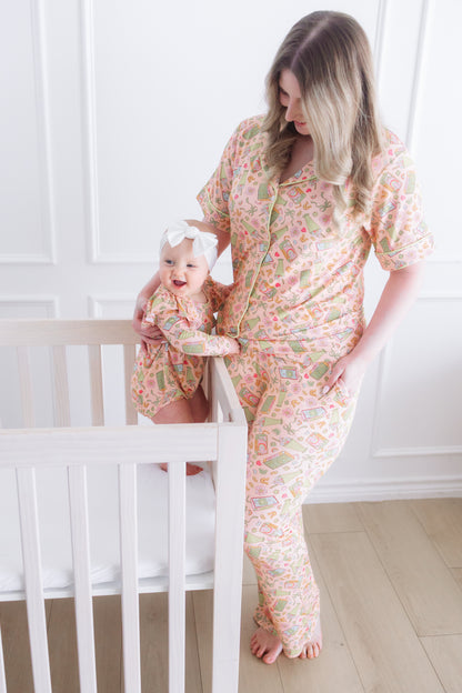 Shamrock Shakes Adult Short Sleeve Flare Button Up Set