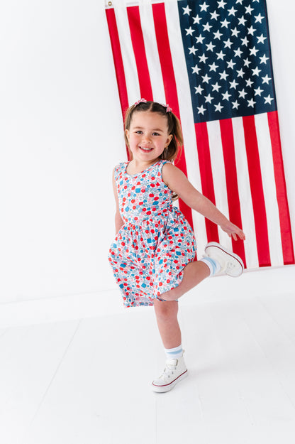 Bomb Pop Blooms Tank Shorty Romper