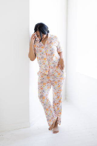 Game Winning Dreams Adult Short Sleeve Flare Button Up Set