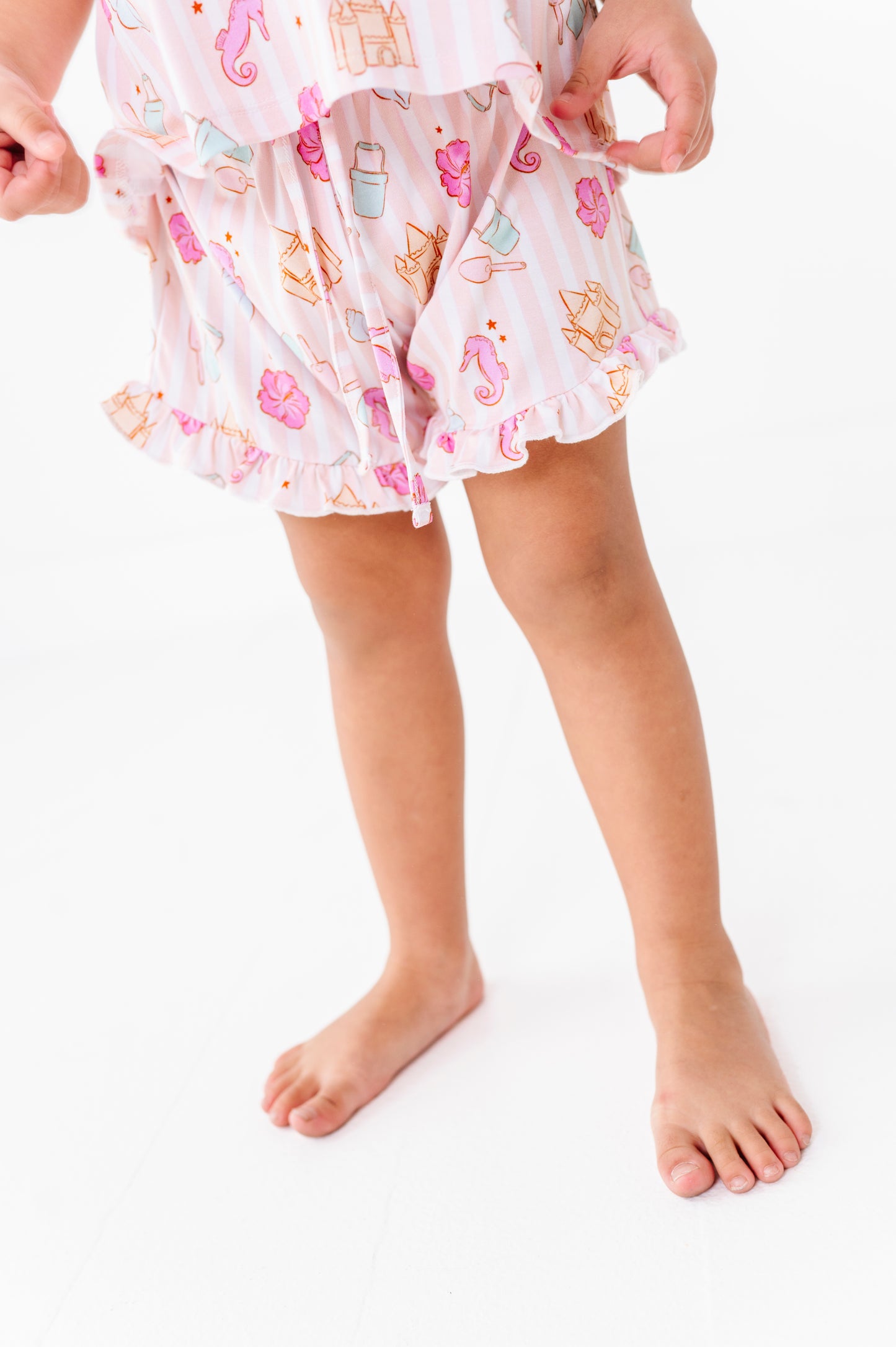 Hibiscus Harbor Ruffle Drawstring Short Set