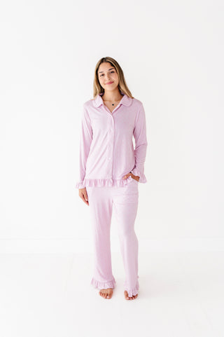 Rosewater Ruffle Adult Button Up Set