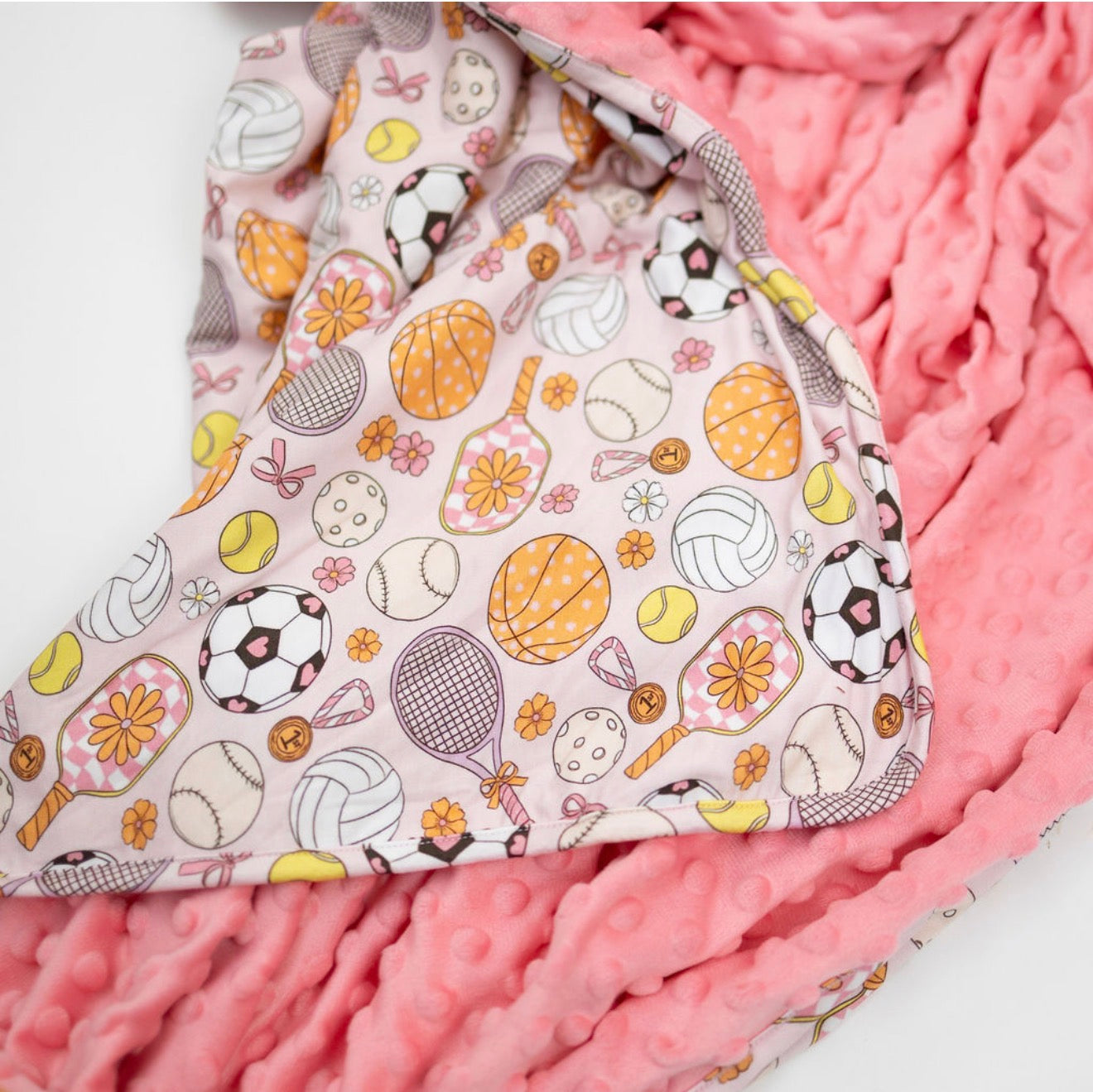 Game Winning Dreams Minky Dot Blanket