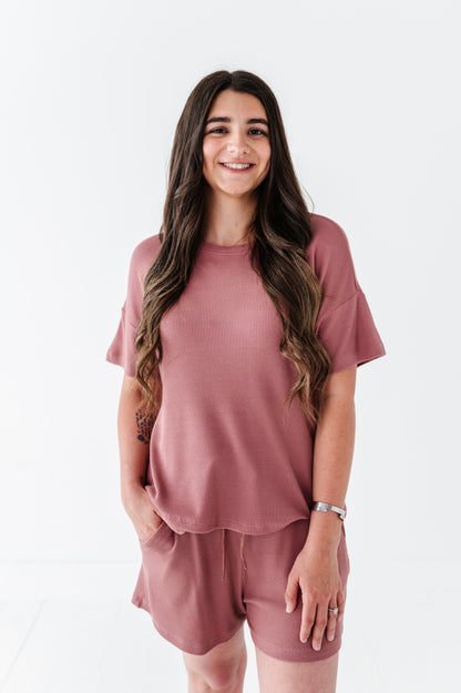 Mesa Adult Drawstring Waffle Knit Set