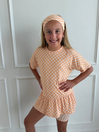 Orange Peplum Set