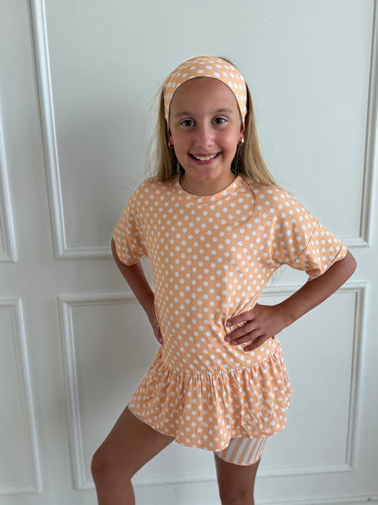 Orange Peplum Set