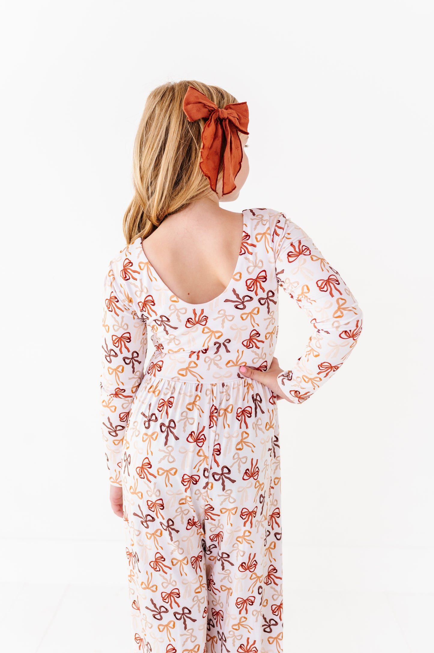 Autumn Ribbons Wide Leg Romper (EST SHIP TIME 3-4 WEEKS)