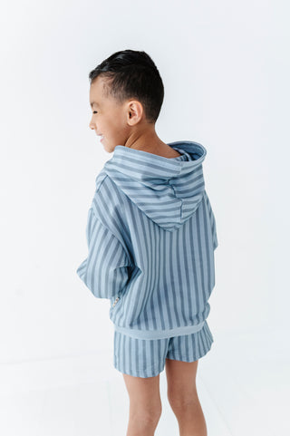Harbor Stripe Kids Hooded Sweatshirt