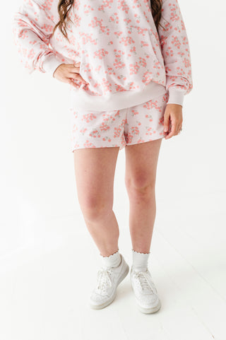 Rose Garden Stripe Adult Sweat Shorts