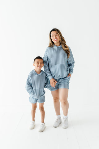 Harbor Stripe Kids Sweat Shorts