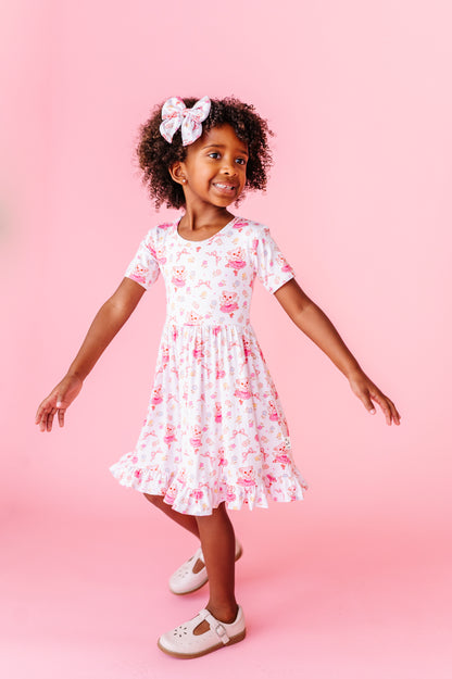 When Pigs Fly Short Sleeve Ruffle Dress