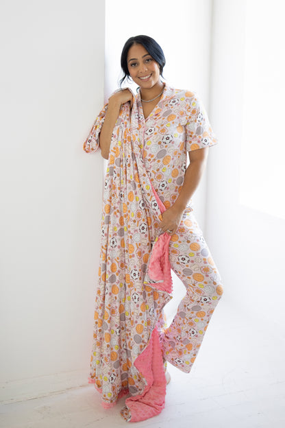 Game Winning Dreams Short Sleeve Flare Button Up Set