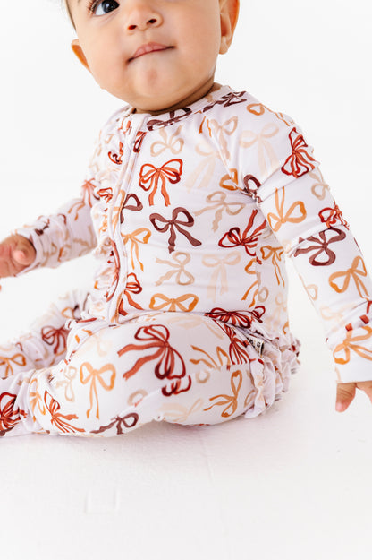 Autumn Ribbons Ruffle Zippy (EST SHIP TIME 3-4 WEEKS)