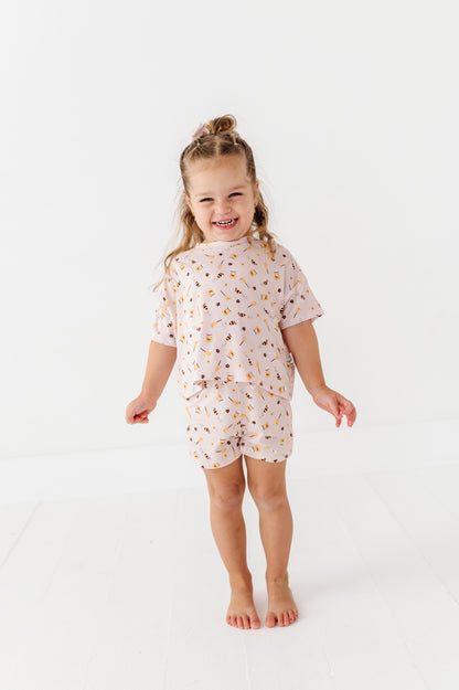 Local Honey Drawstring Short Set