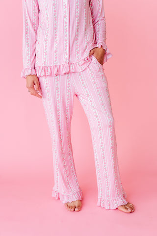 Blush Bouquet Ruffle Adult Button Up Set