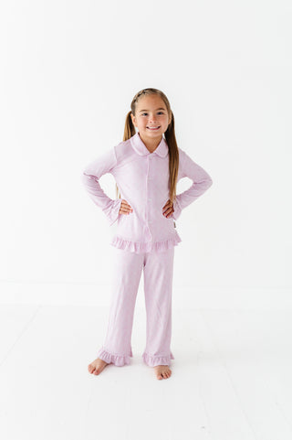 Rosewater Ruffle Button Up Set