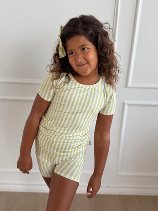 Green Stripe Short Set