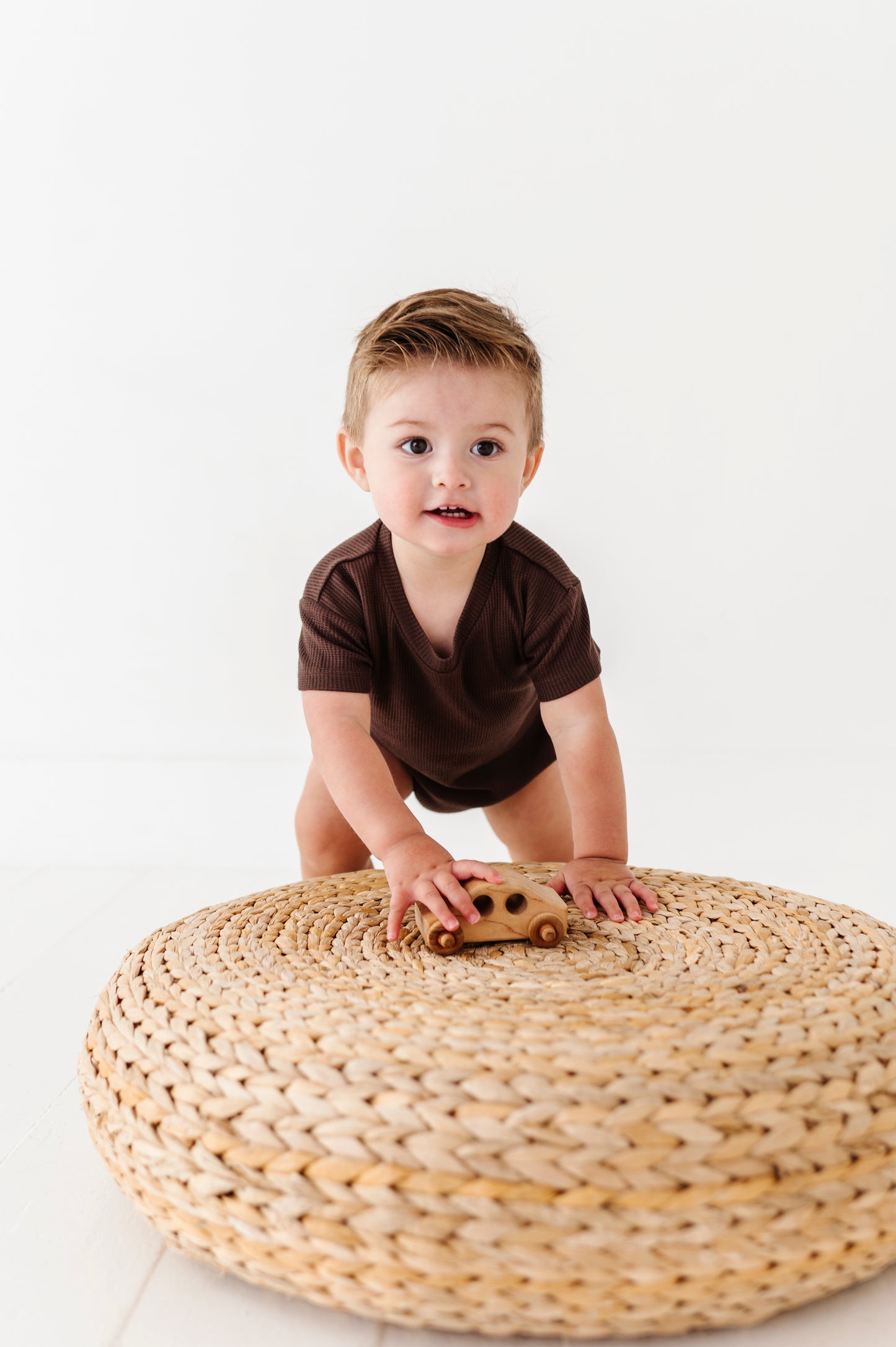 Solid Waffle Knit Bubble