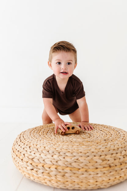 Solid Waffle Knit Bubble