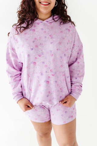Lilac Petals Adult Hooded Sweatshirt