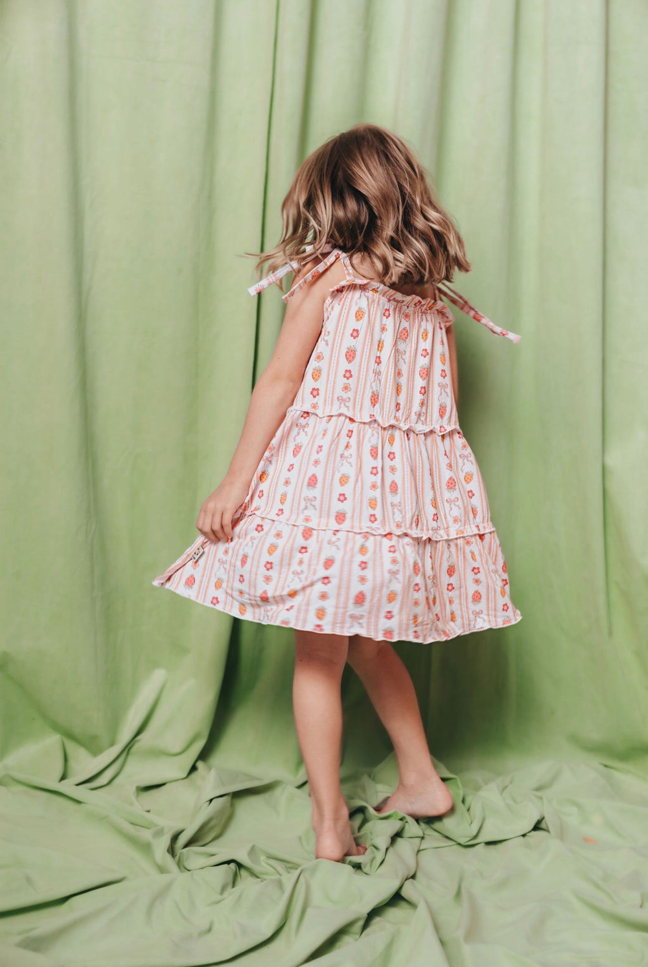 Strawberry Squeeze Tier Twirl Dress
