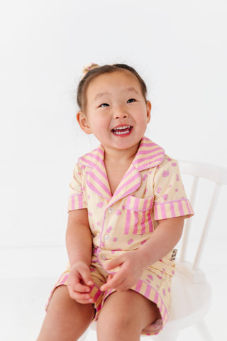 Buttercream Blossoms Button Up Short Set