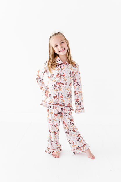 Autumn Ribbons Ruffle Button Up Set (EST SHIP TIME 3-4 WEEKS)