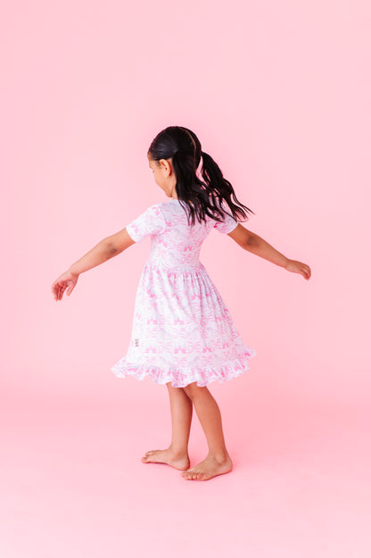 Unicorn Dreams Short Sleeve Ruffle Dress