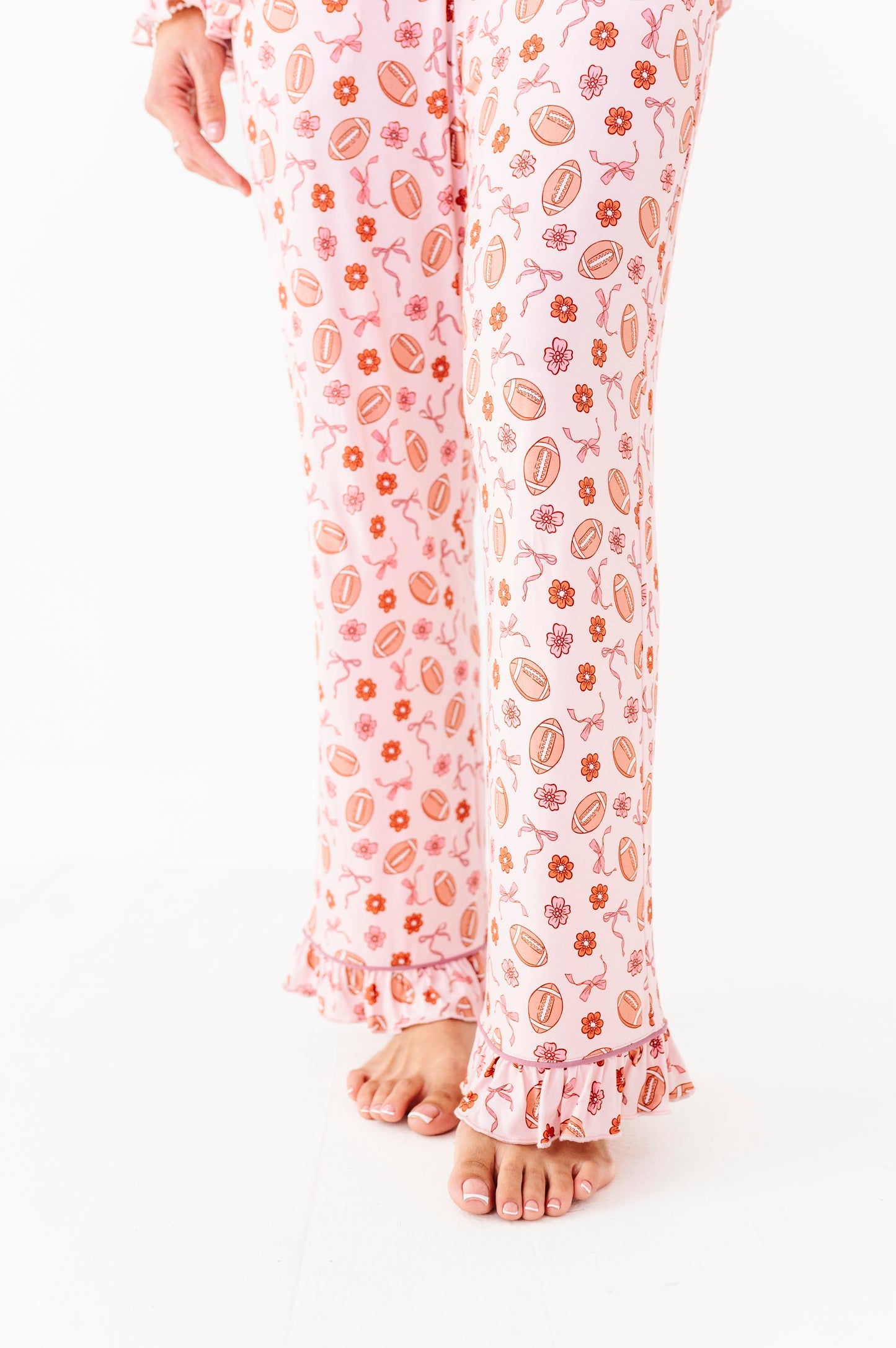 Friday Night Florals Ruffle Adult Button Up Set (EST SHIP TIME 3-4 WEEKS)