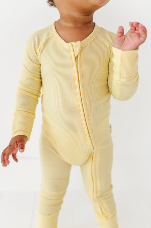 Lemon Drop Ribbed Zippy