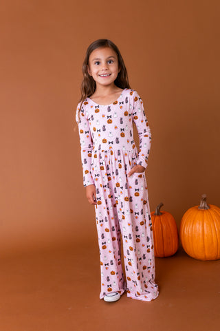 Midnight Meows Wide Leg Romper