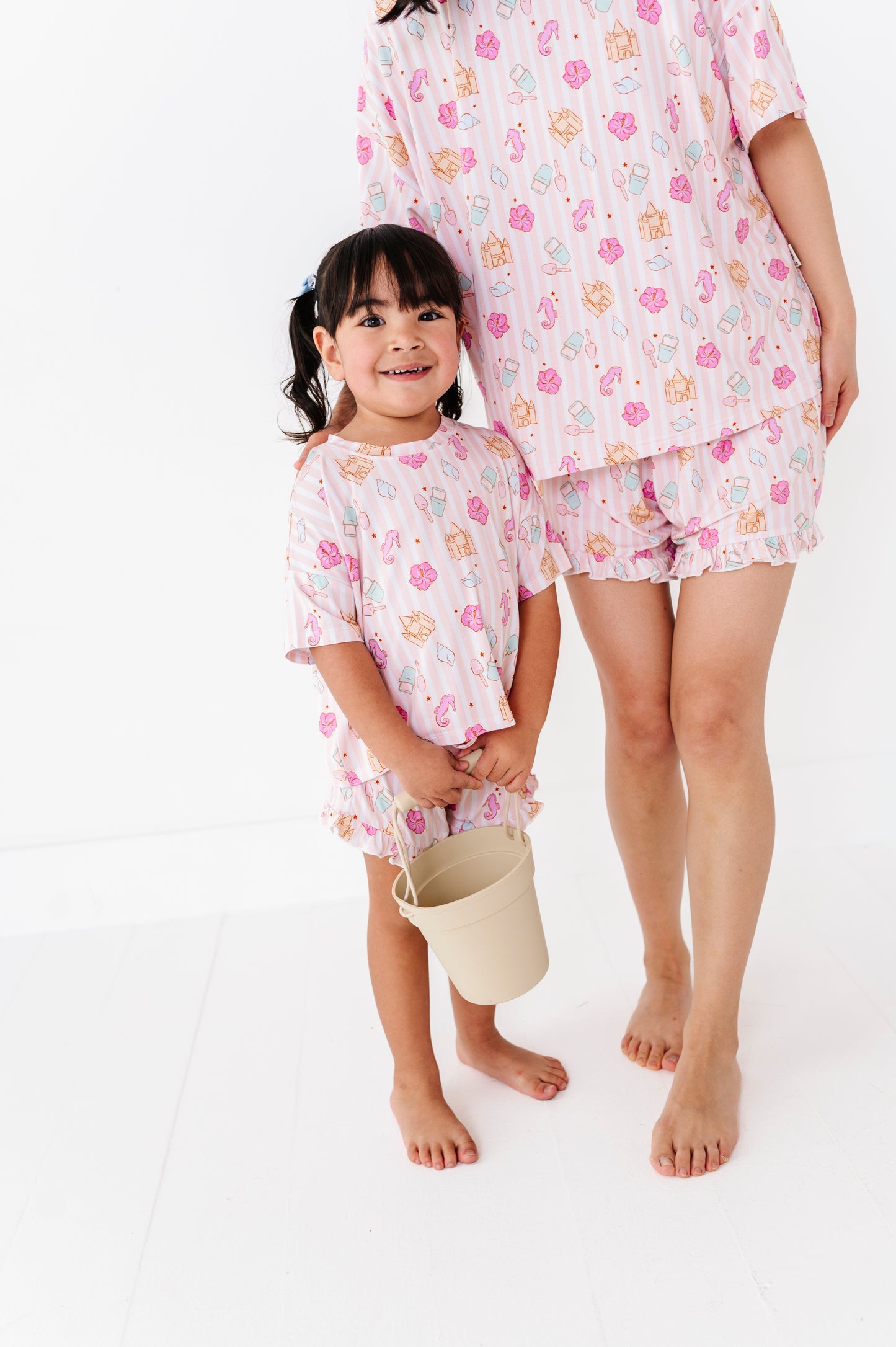 Hibiscus Harbor Ruffle Drawstring Short Set