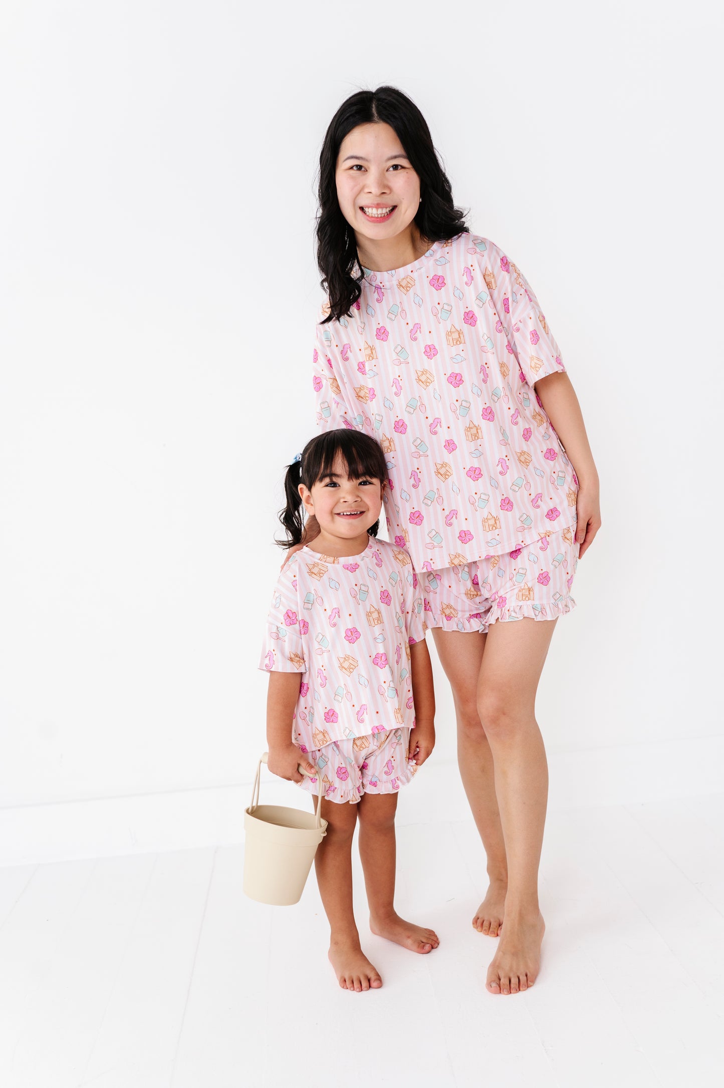 Hibiscus Harbor Adult Ruffle Short Set