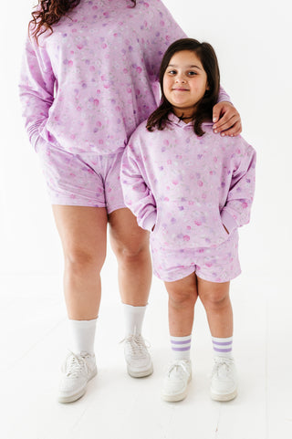 Lilac Petals Kids Hooded Sweatshirt