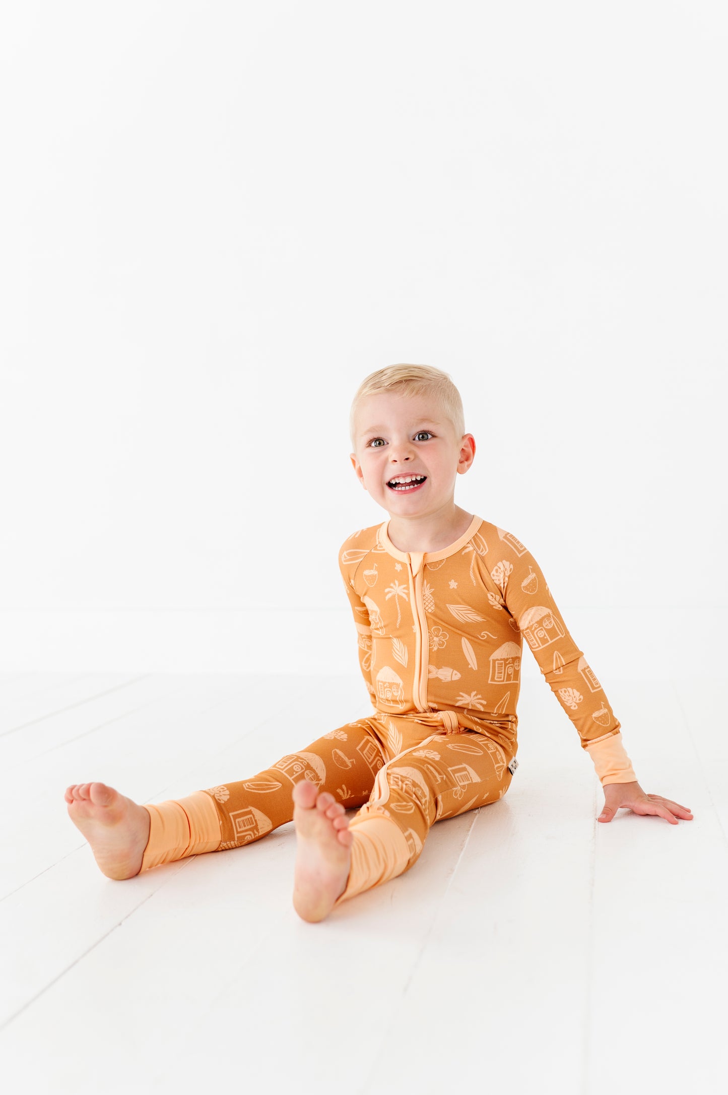 Tan Beach Zippy Romper