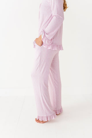 Rosewater Ruffle Adult Button Up Set