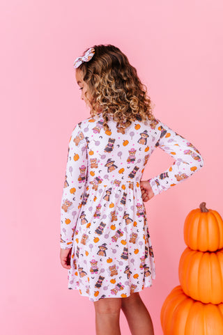 Hocus Pocus Honey Bear Twirl Dress (EST SHIP TIME 1-2 WEEK)