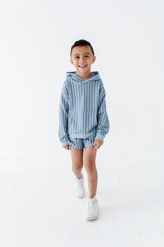 Harbor Stripe Kids Hooded Sweatshirt