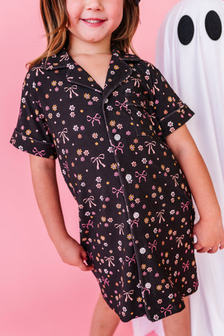 Moonlight Meadows Ribbed Button Up Gown (EST SHIP TIME 1-2 WEEKS)