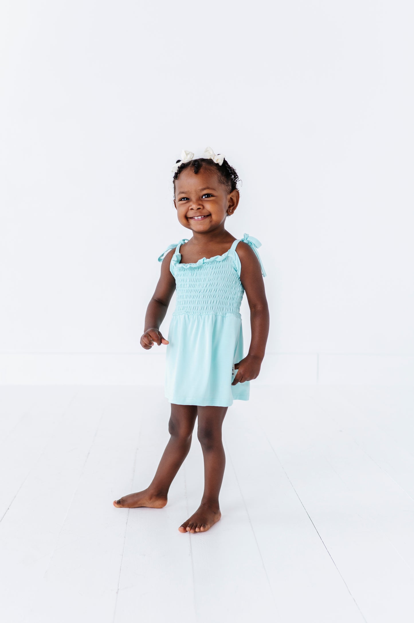 Tropical Breeze Smocked Romper Dress