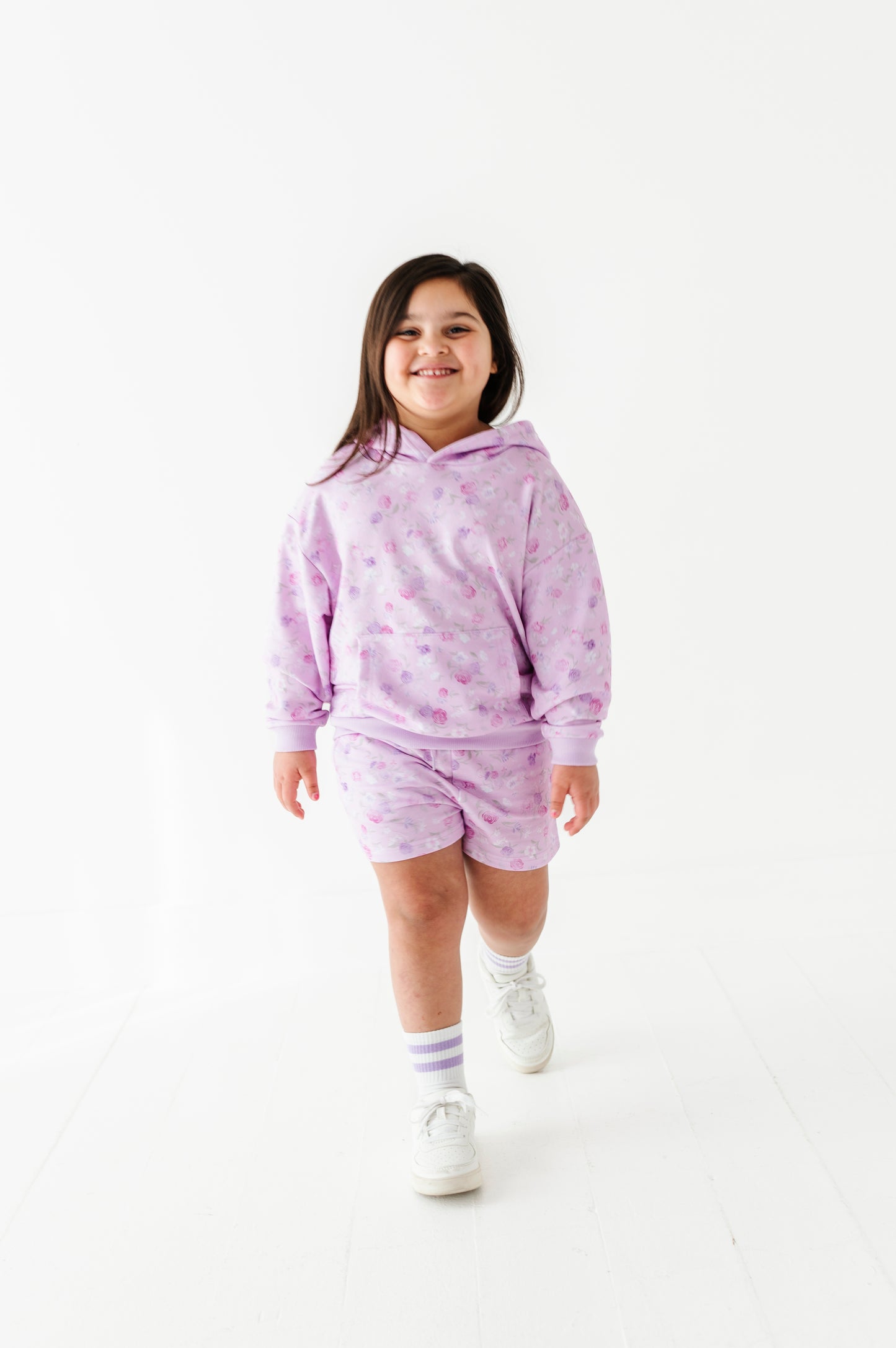 Lilac Petals Kids Sweat Shorts