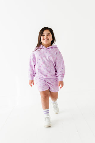 Lilac Petals Kids Sweat Shorts