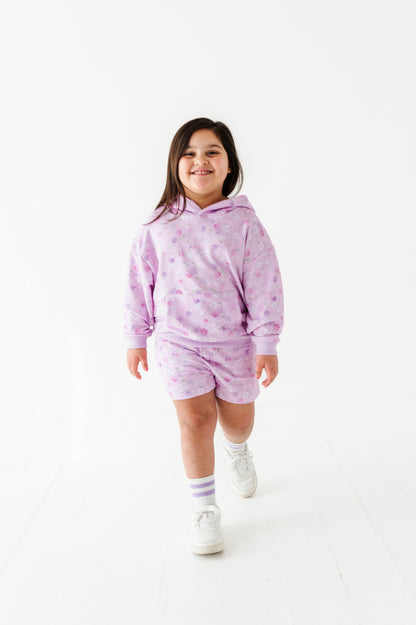 Lilac Petals Kids Sweat Shorts